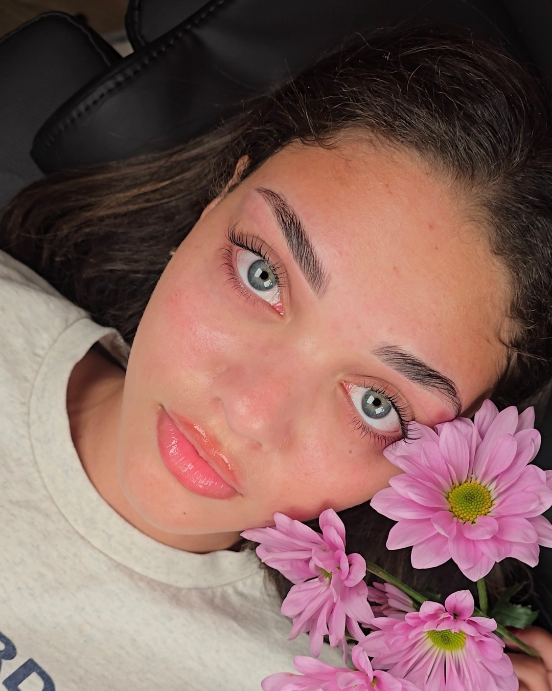 Natural lash lift with soft upward curl on hazel eyes by Liis Lashes & Brows, Valrico FL