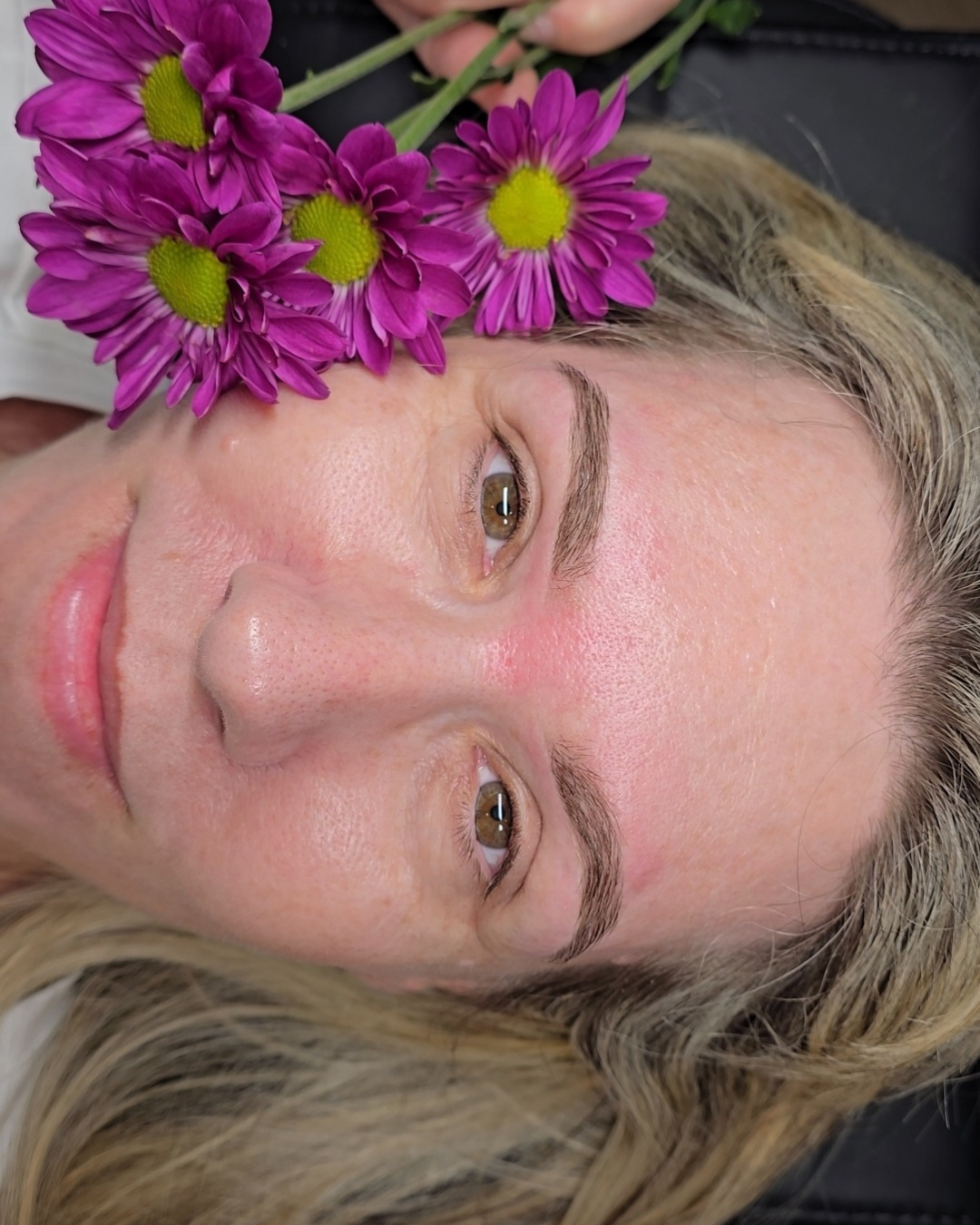 Brow shaping and brow tint defining a clean, natural arch